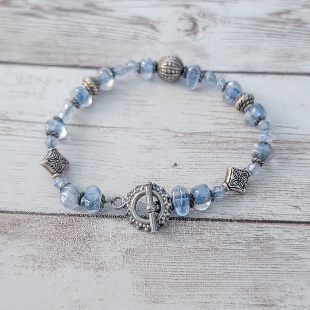 Blue & Silver Tone Bracelet